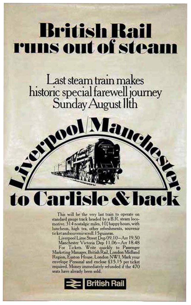 British Rail runs out of steam flyer